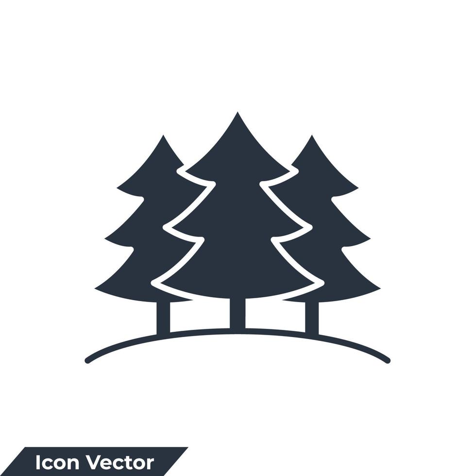 bos pictogram logo vectorillustratie. boomsymboolsjabloon voor grafische en webdesigncollectie vector