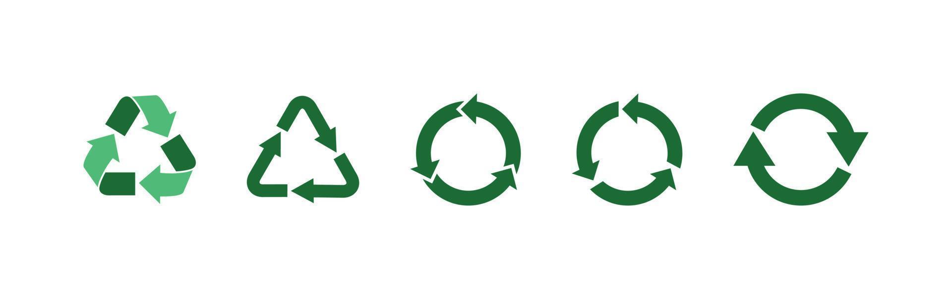 recycle en ecologie symbool platte vectorillustratie. vector