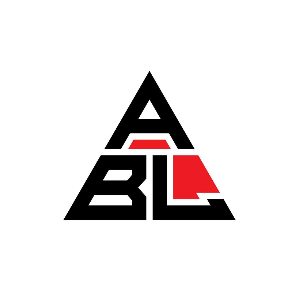 abl driehoek brief logo ontwerp met driehoekige vorm. abl driehoek logo ontwerp monogram. abl driehoek vector logo sjabloon met rode kleur. abl driehoekig logo eenvoudig, elegant en luxueus logo.