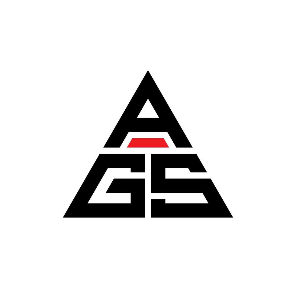 ags driehoek brief logo ontwerp met driehoekige vorm. ags driehoek logo ontwerp monogram. ags driehoek vector logo sjabloon met rode kleur. ags driehoekig logo eenvoudig, elegant en luxueus logo.