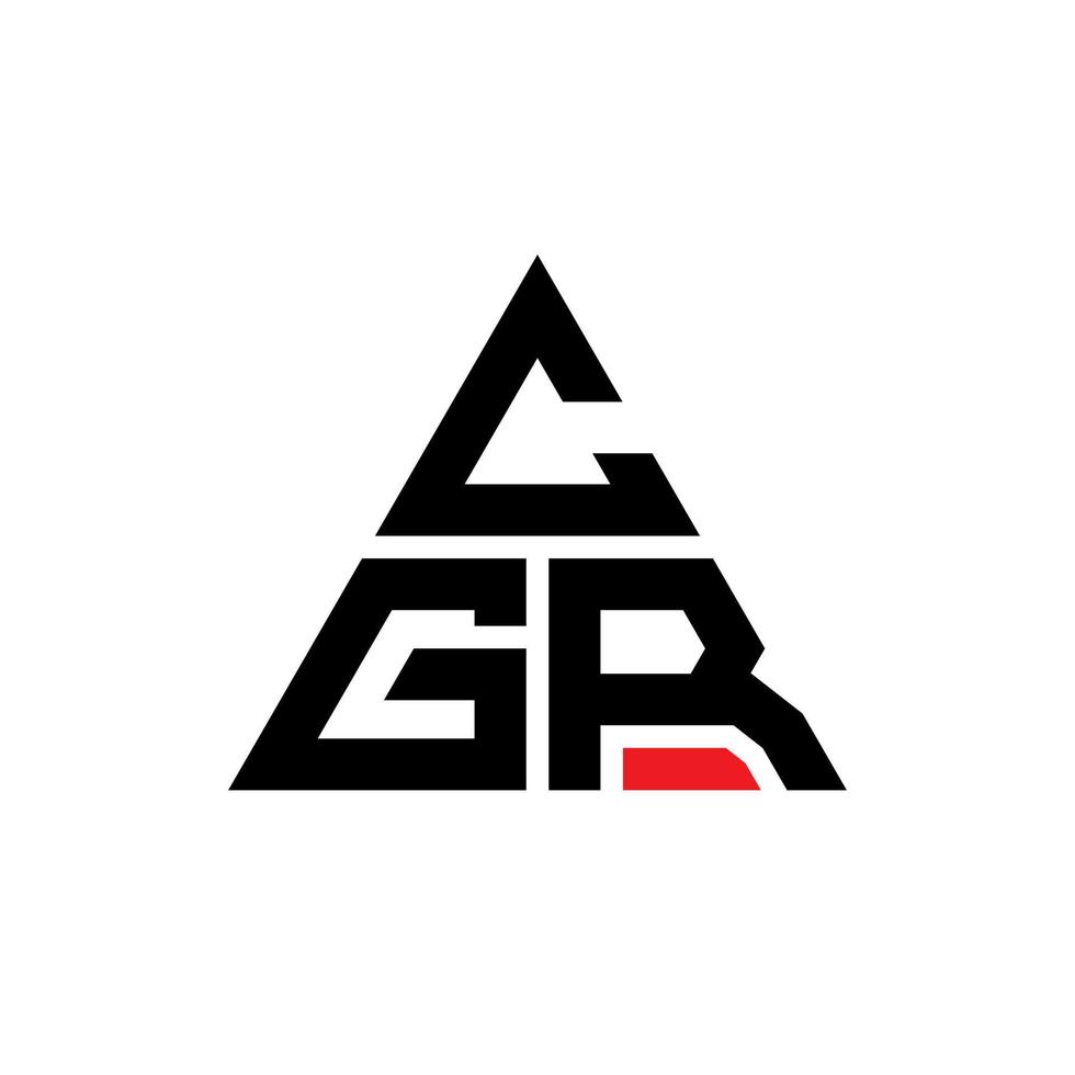 cgr driehoek brief logo ontwerp met driehoekige vorm. cgr driehoek logo ontwerp monogram. cgr driehoek vector logo sjabloon met rode kleur. cgr driehoekig logo eenvoudig, elegant en luxueus logo.