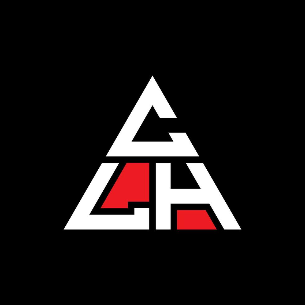 clh driehoek brief logo ontwerp met driehoekige vorm. clh driehoek logo ontwerp monogram. clh driehoek vector logo sjabloon met rode kleur. clh driehoekig logo eenvoudig, elegant en luxueus logo.