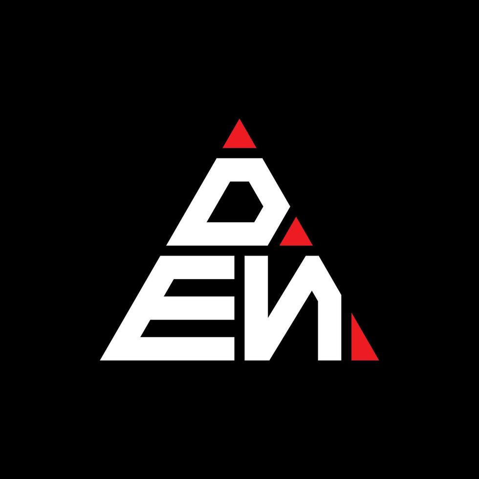 den driehoek brief logo ontwerp met driehoekige vorm. den driehoek logo ontwerp monogram. den driehoek vector logo sjabloon met rode kleur. den driehoekig logo eenvoudig, elegant en luxueus logo.