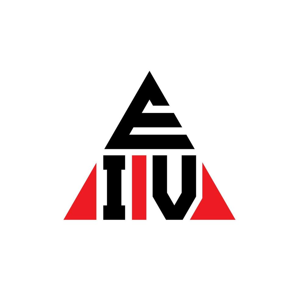 eiv driehoek letter logo ontwerp met driehoekige vorm. eiv driehoek logo ontwerp monogram. eiv driehoek vector logo sjabloon met rode kleur. eiv driehoekig logo eenvoudig, elegant en luxueus logo.