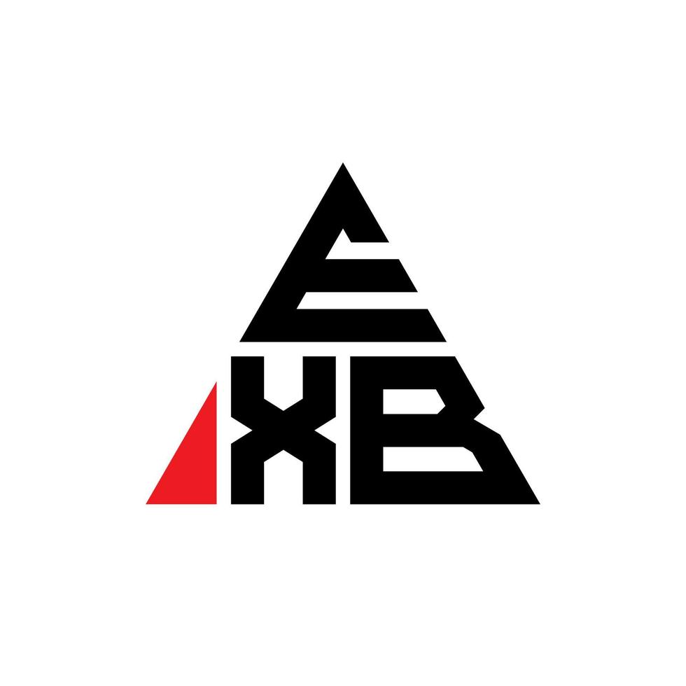 exb driehoek brief logo ontwerp met driehoekige vorm. exb driehoek logo ontwerp monogram. exb driehoek vector logo sjabloon met rode kleur. exb driehoekig logo eenvoudig, elegant en luxueus logo.