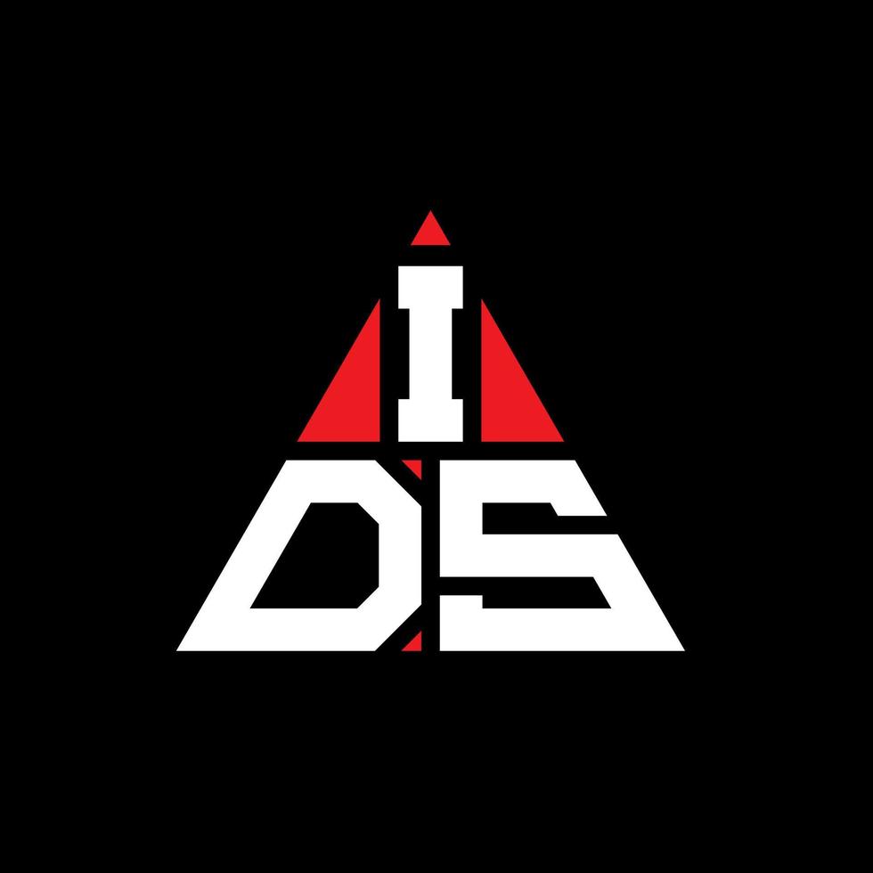ID's driehoek brief logo ontwerp met driehoekige vorm. ids driehoek logo ontwerp monogram. ids driehoek vector logo sjabloon met rode kleur. ids driehoekig logo eenvoudig, elegant en luxueus logo.