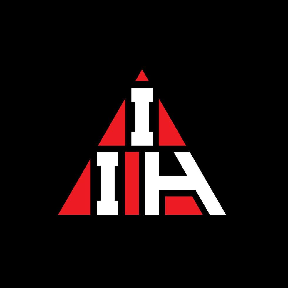 iih driehoeksbrief logo-ontwerp met driehoekige vorm. iih driehoek logo ontwerp monogram. iih driehoek vector logo sjabloon met rode kleur. iih driehoekig logo eenvoudig, elegant en luxueus logo.