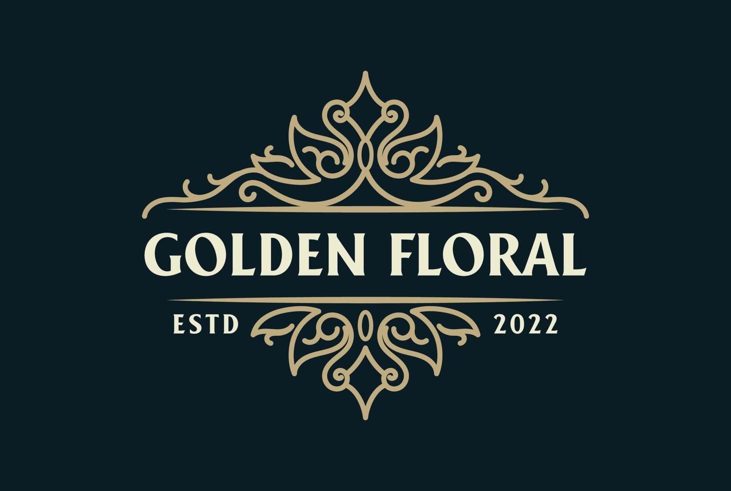 gouden elegante vintage badge label logo ontwerp inspiratie vector