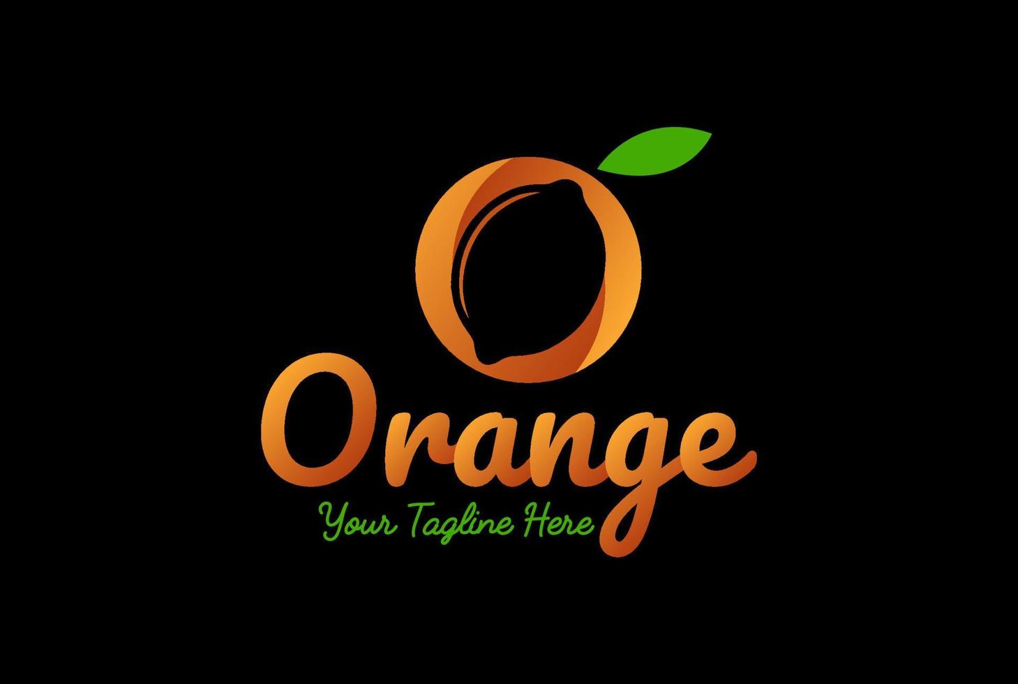 moderne beginletter o voor oranje citroen limoen fruit logo ontwerp vector