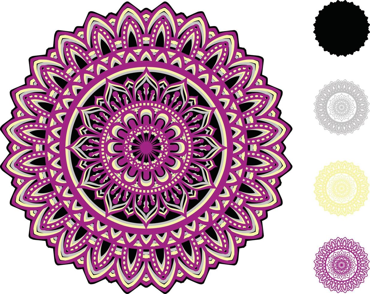 mandala print achtergrond laser gesneden bestand vector