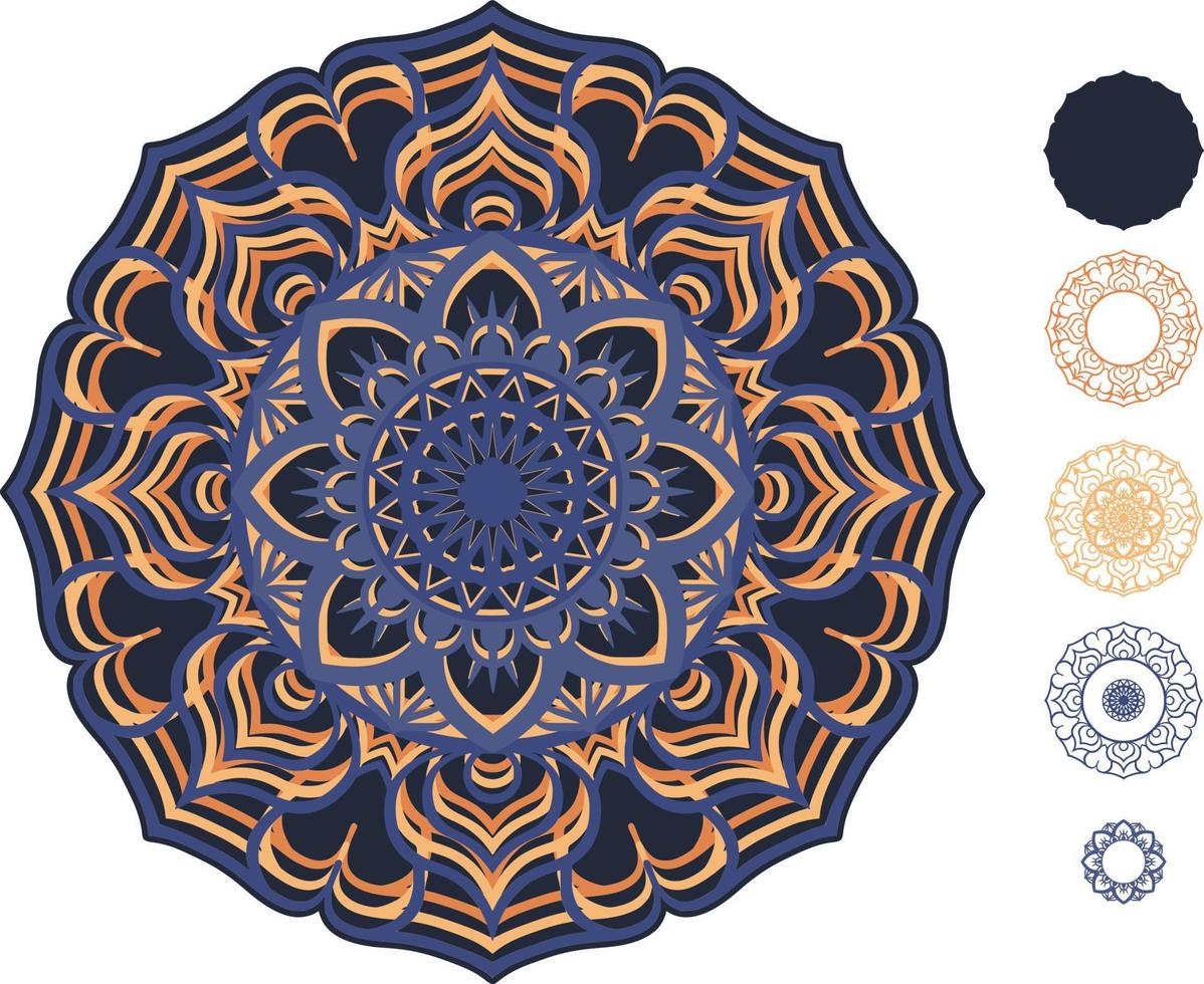 mandala print achtergrond laser gesneden bestand vector