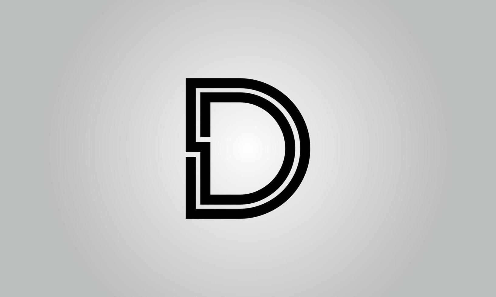 letter d vector logo gratis sjabloon gratis vector