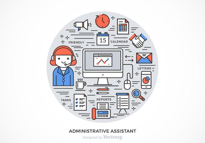 Gratis Administratief Assistent Vector Ontwerp