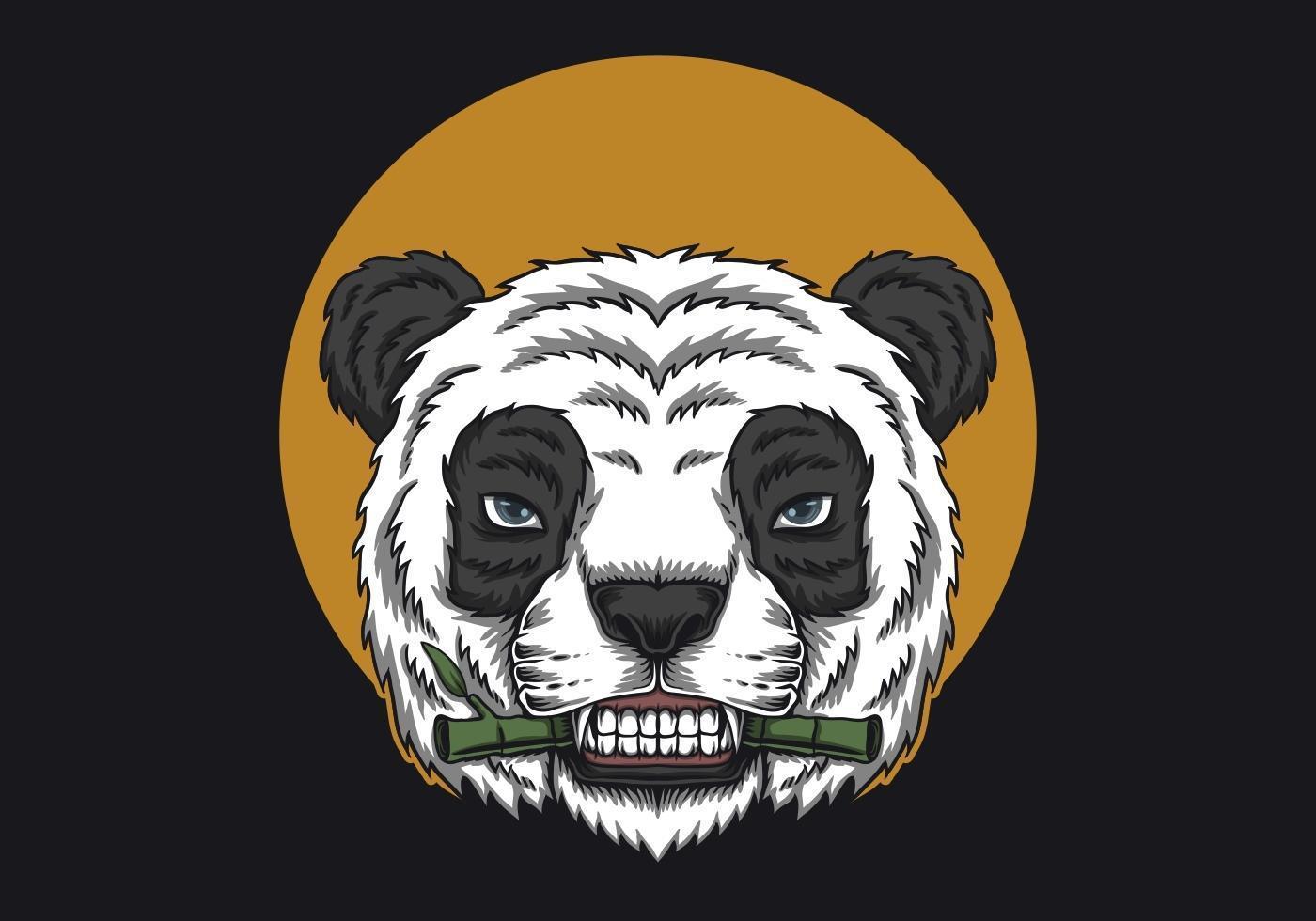Panda eet bamboe vector