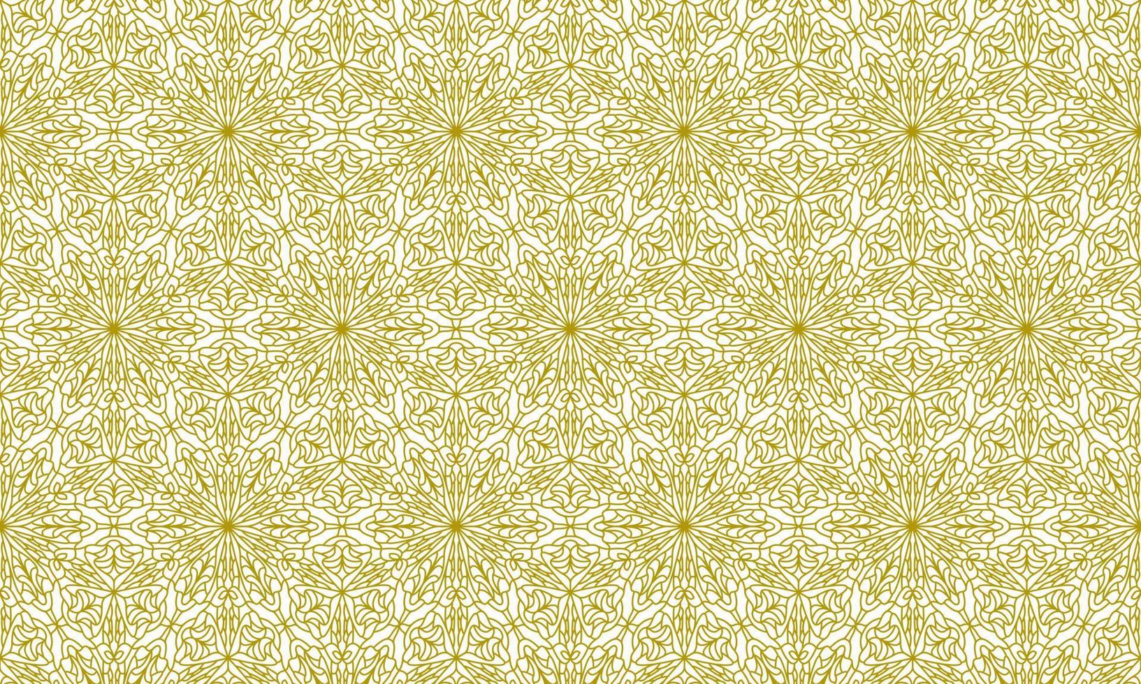 mandala lijn etnische gouden achtergrond vector