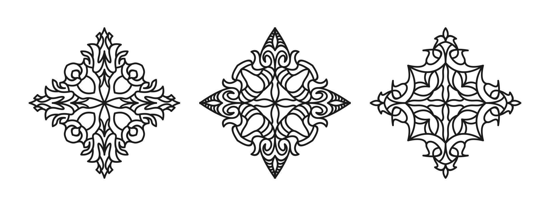 mandala lijn etnische gouden achtergrond vector