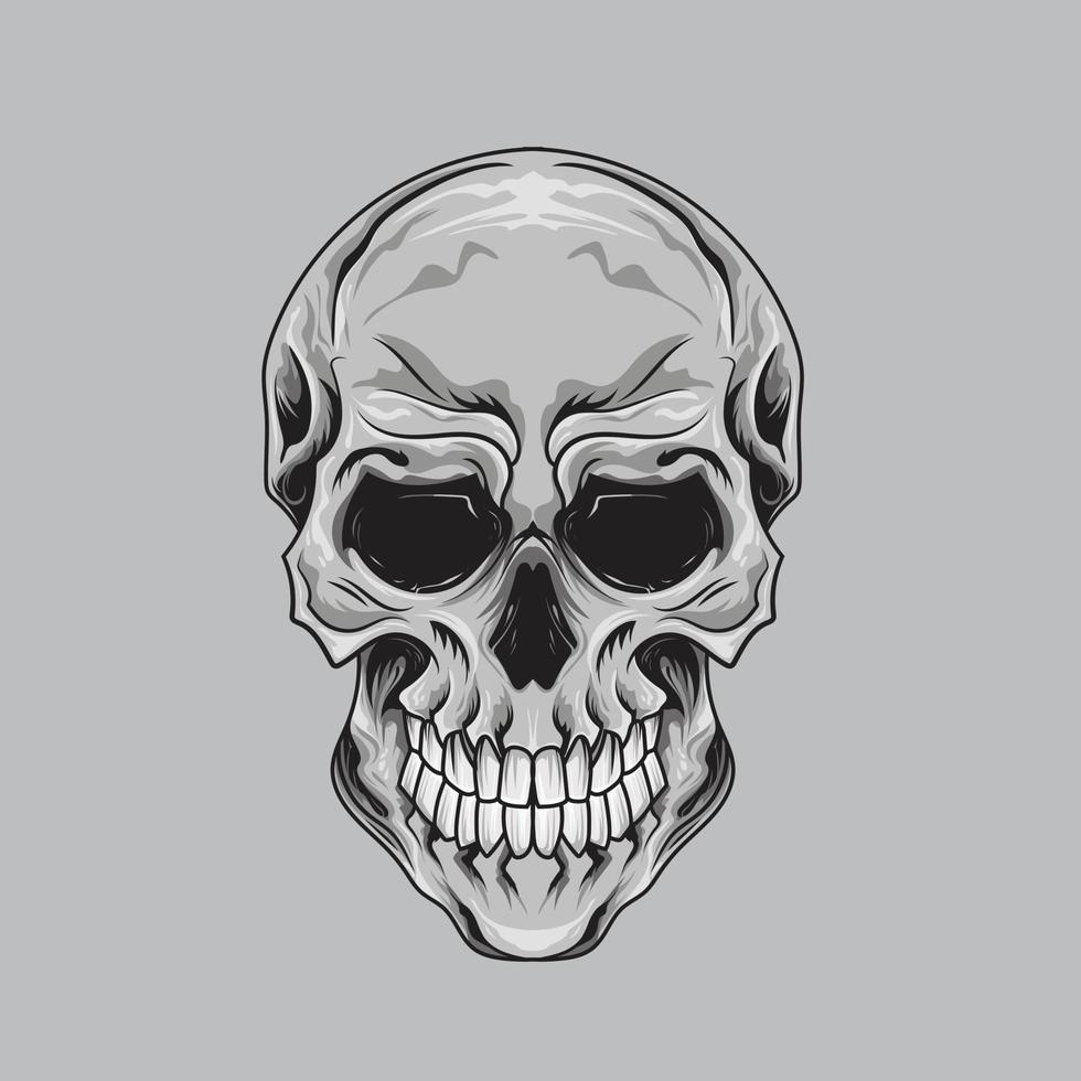 tatoeages ontwerp zwart-wit afbeelding krijger schedel vector
