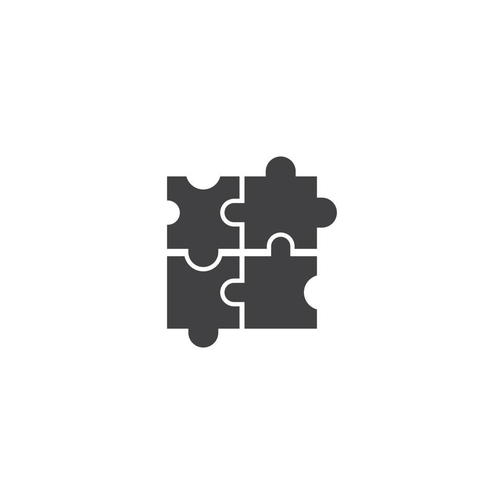 puzzel pictogram vector illustratie ontwerpsjabloon