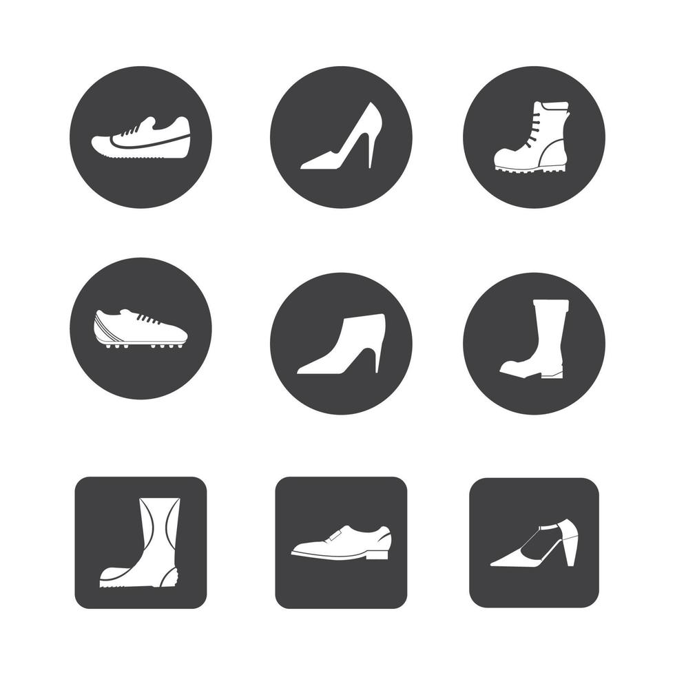 schoenen pictogram vector illustratie ontwerpsjabloon