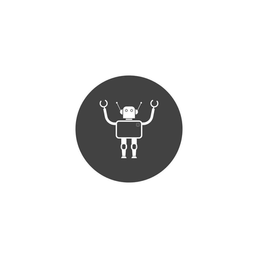 robot pictogram vector illustratie ontwerpsjabloon