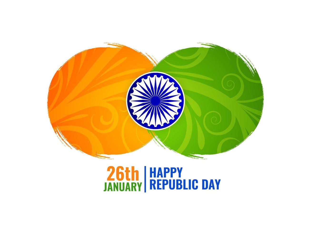 Indiase vlag thema republiek dag achtergrond vector