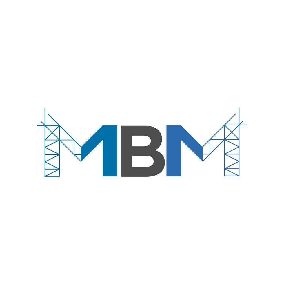 brief mbm logo vector illustratie geïsoleerde background