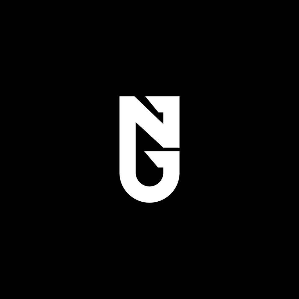 alfabet letter pictogram logo gn of ng ontwerpen vector illustratie sjabloon