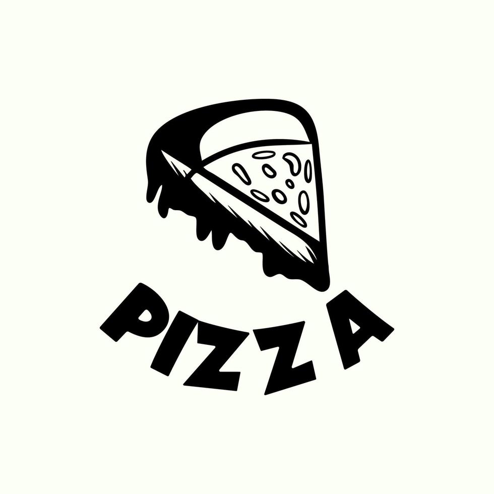 Italiaans pizza restaurant ontwerp logo. vector illustratie geïsoleerde achtergrond