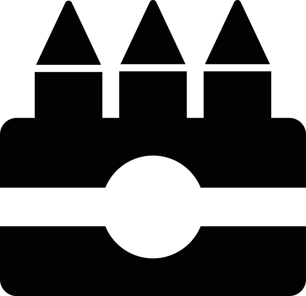 kleurpotloden glyph icoon vector