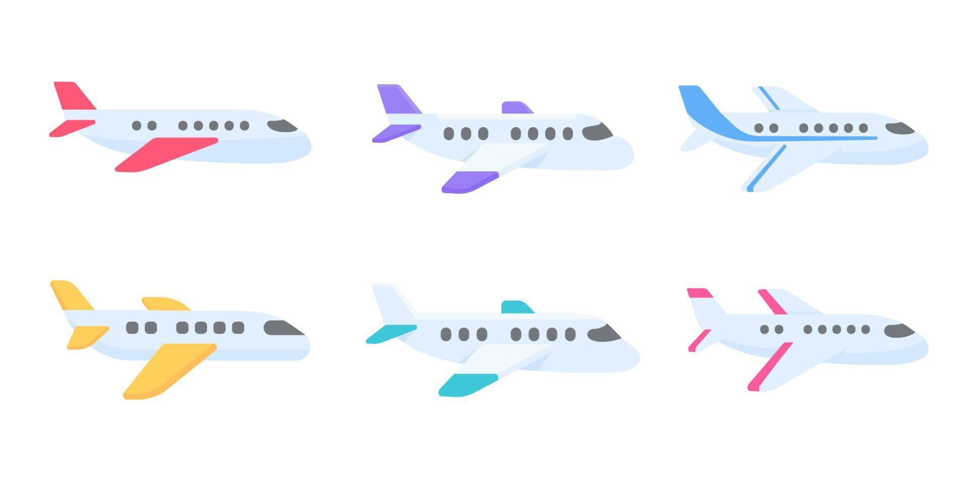 passagiersvliegtuig vliegen in het zijaanzicht van de lucht. reisconcept vector