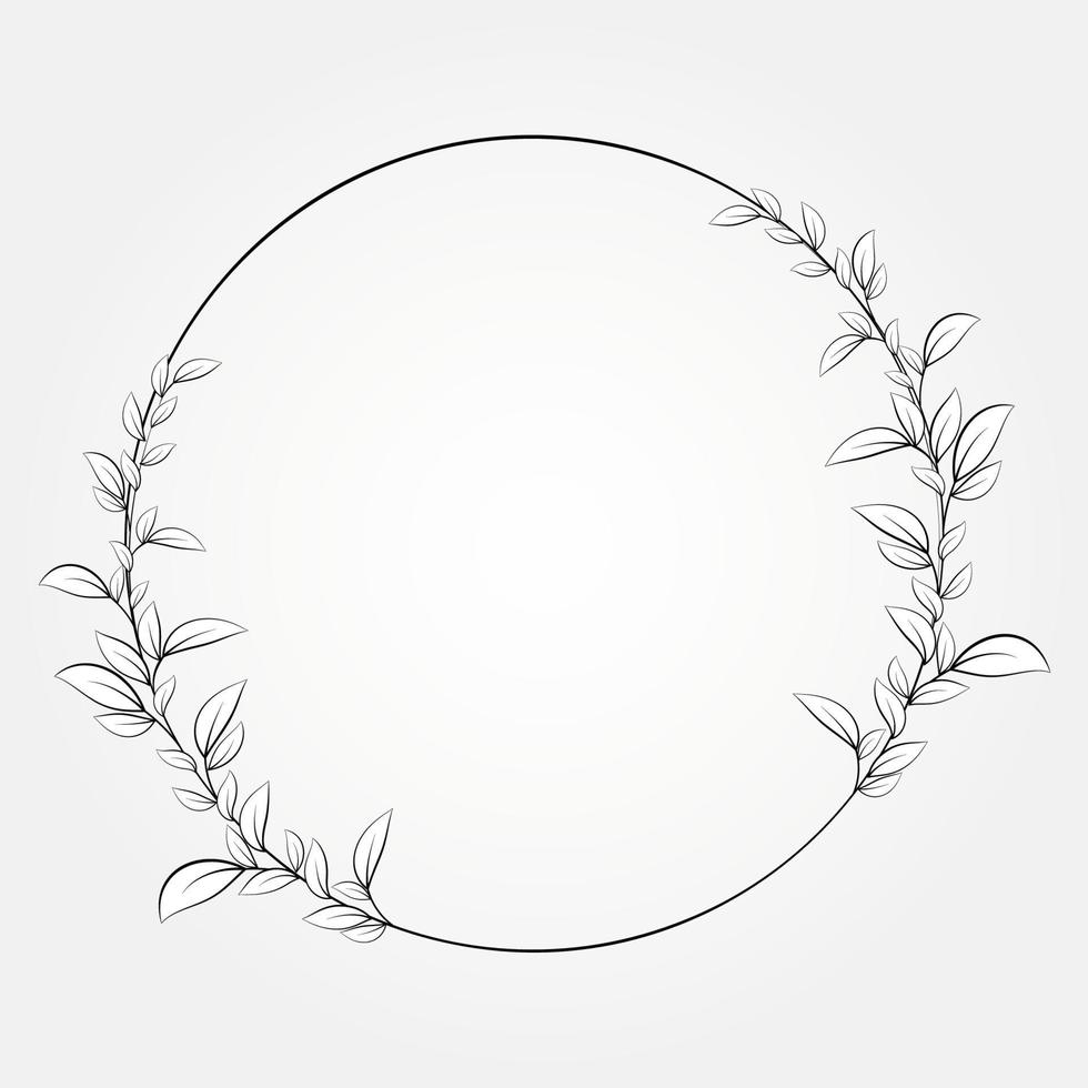 blad bloemen illustratie vector radiaal frame