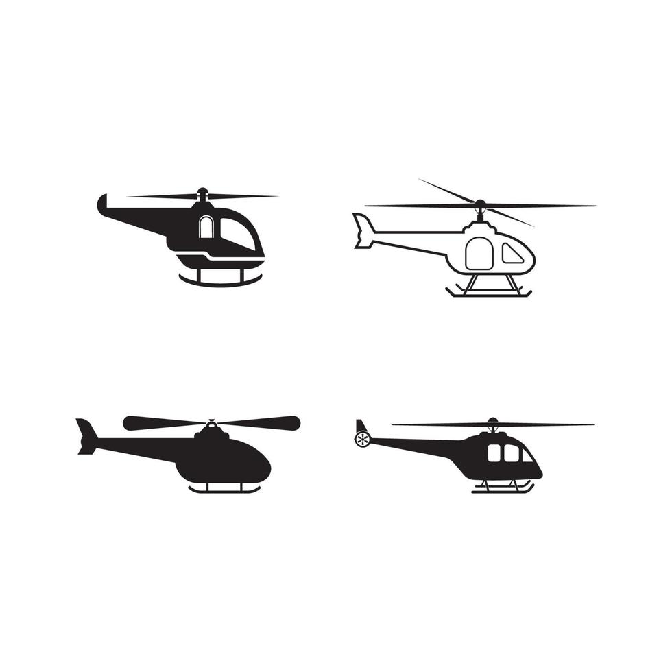 helikopter pictogram vector illustratie ontwerpsjabloon