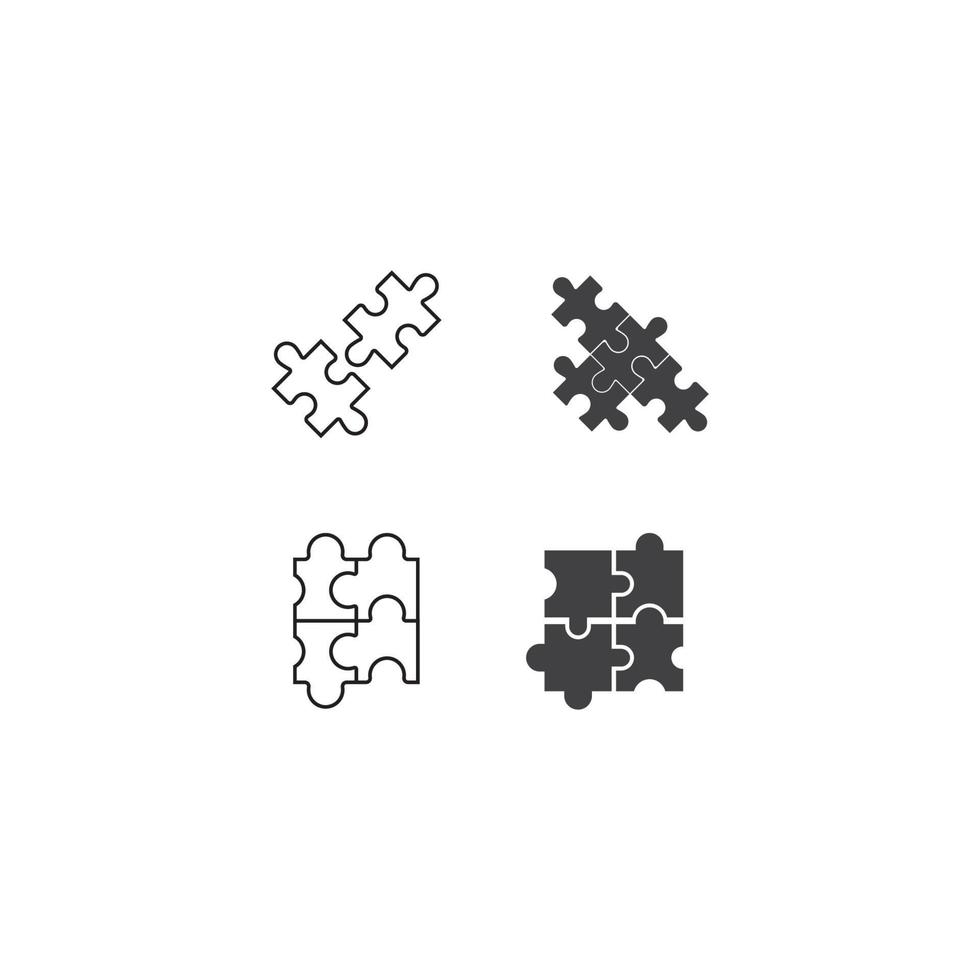 puzzel pictogram vector illustratie ontwerpsjabloon