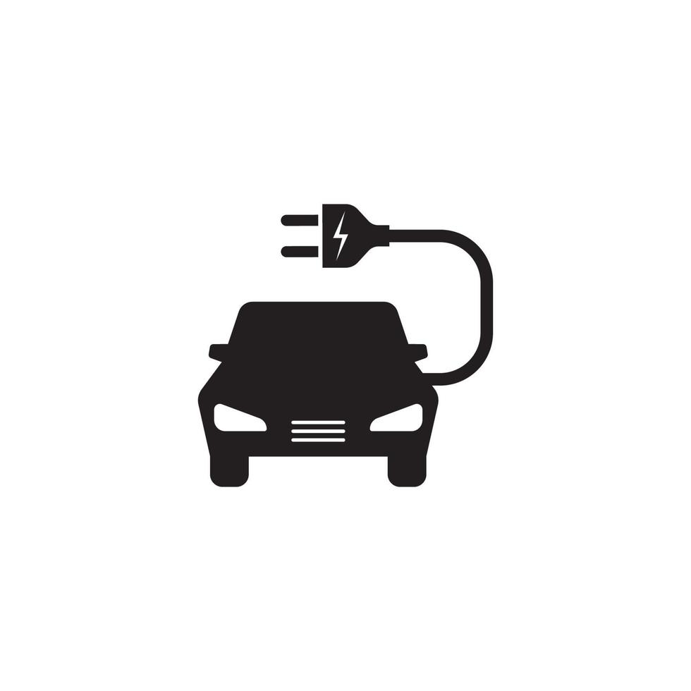 elektrische auto pictogram vector illustratie sjabloonontwerp.