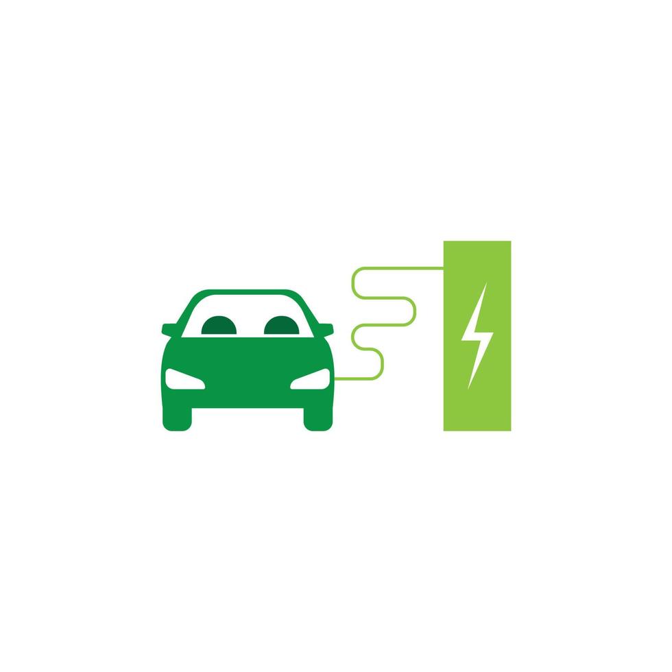 elektrische auto pictogram vector illustratie sjabloonontwerp.