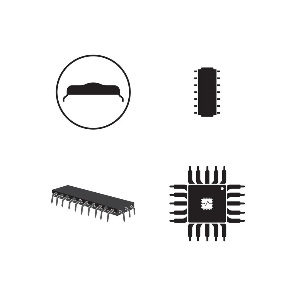 chip pictogram vector illustratie ontwerpsjabloon