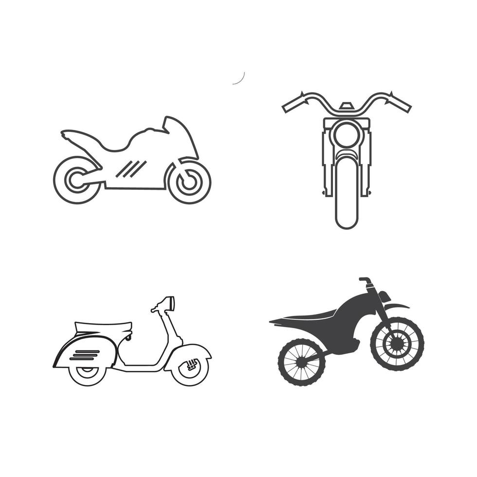 motorfiets pictogram vector illustratie sjabloonontwerp.