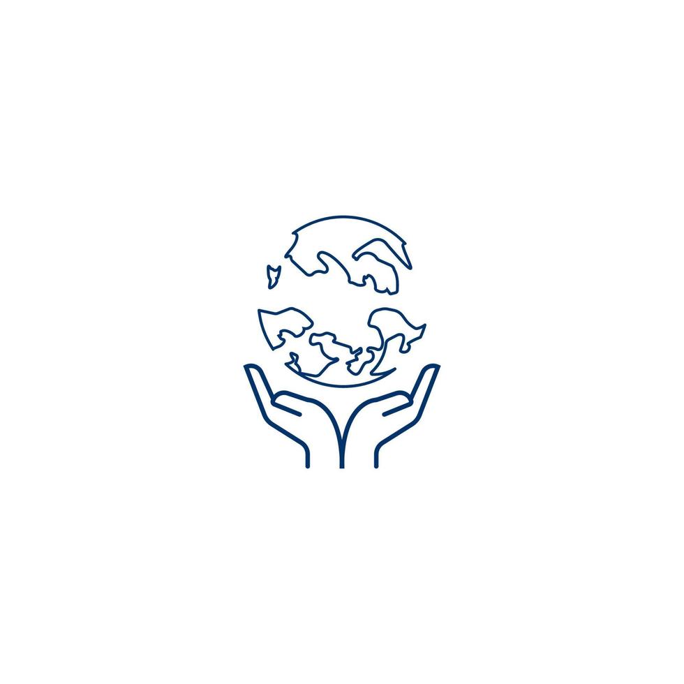 wereldbol logo vector illustratie ontwerpsjabloon