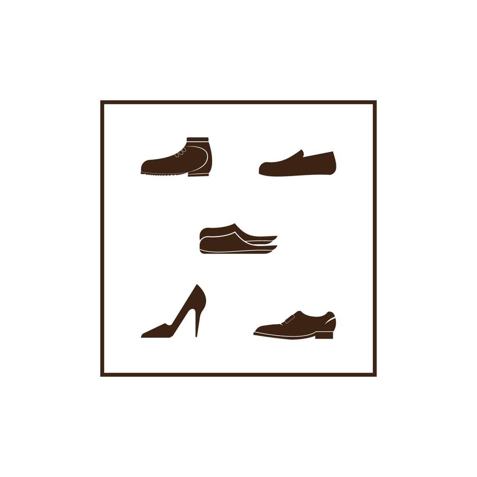 schoenen pictogram vector illustratie ontwerpsjabloon