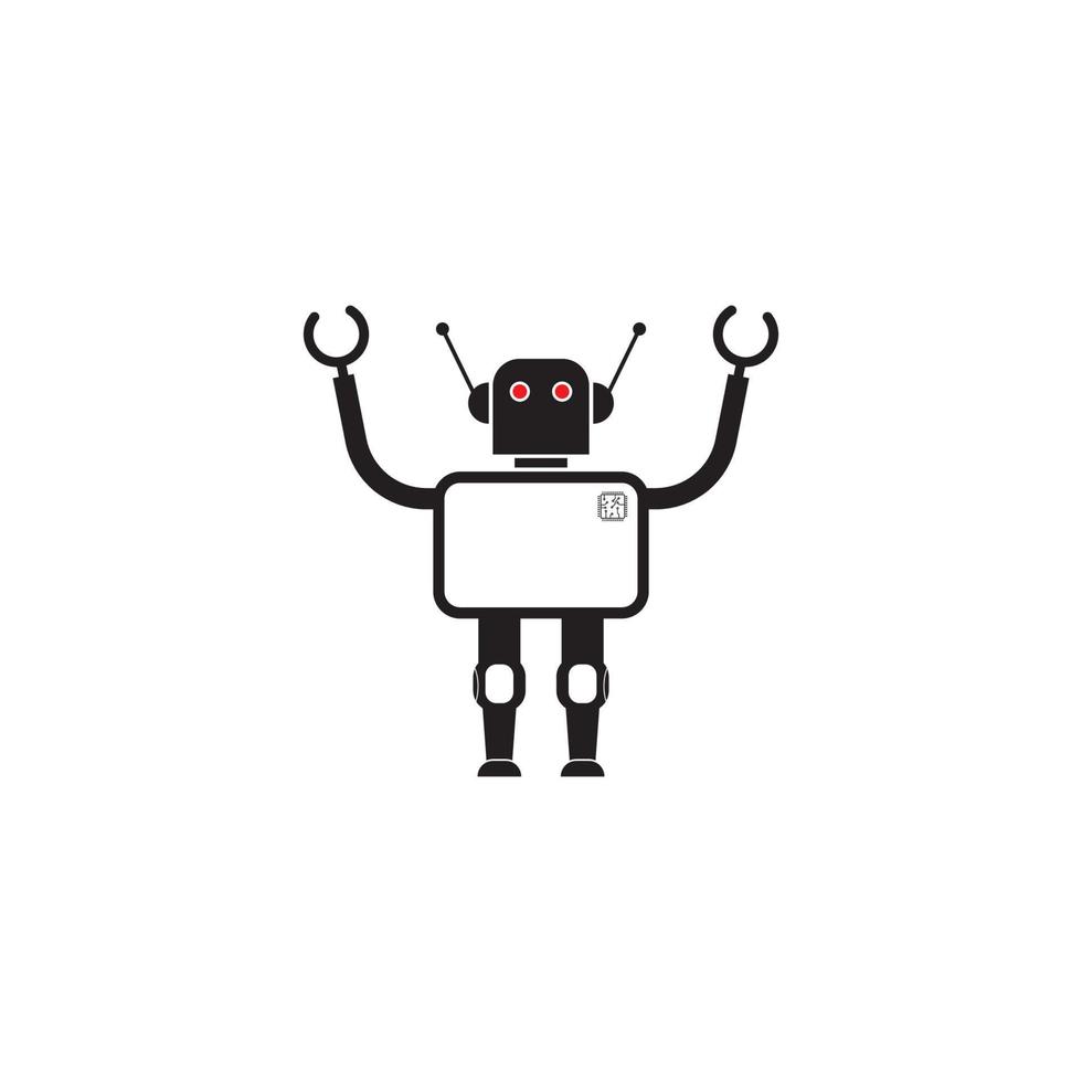 robot pictogram vector illustratie ontwerpsjabloon