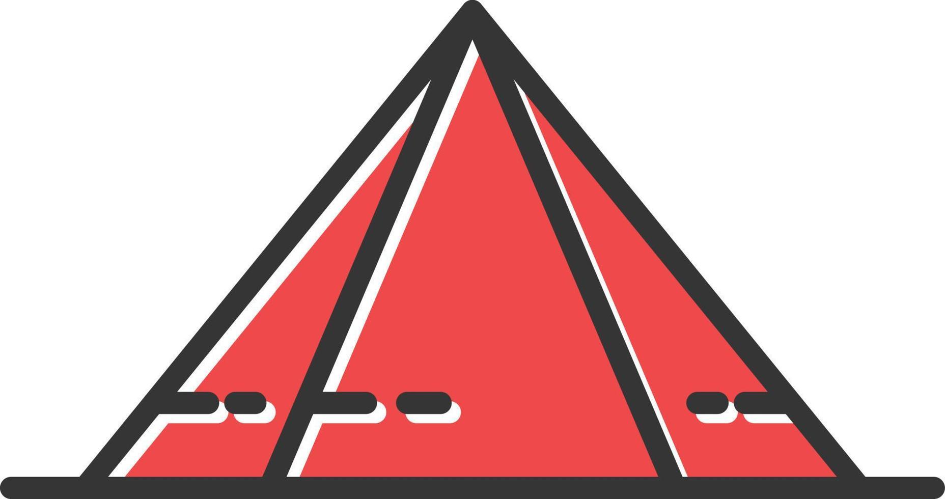 piramide gevuld retro vector