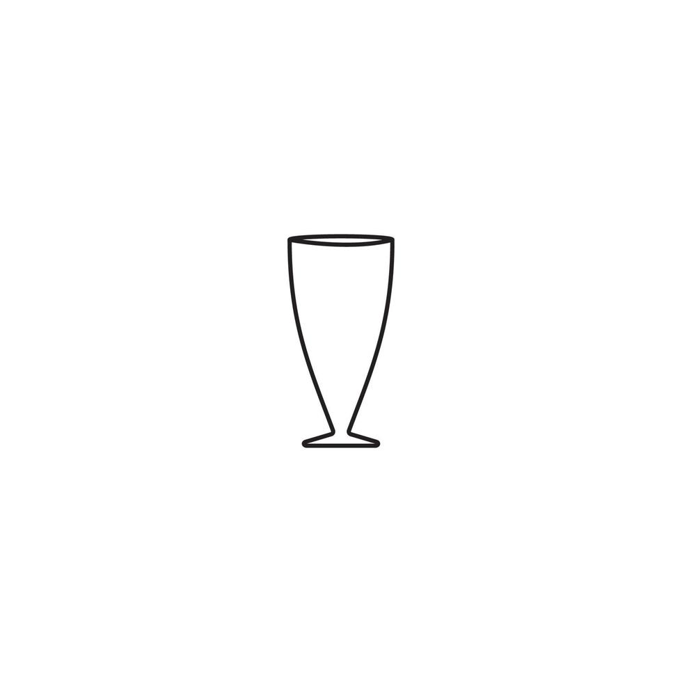 waterglas pictogram vector illustratie ontwerpsjabloon