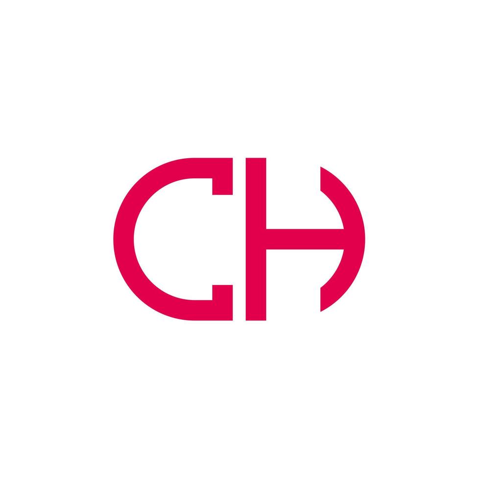 ch letter logo creatief ontwerp met vectorafbeelding vector