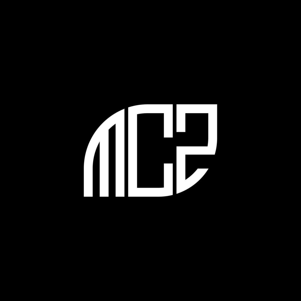 mcz brief logo ontwerp op zwarte achtergrond. mcz creatieve initialen brief logo concept. mcz brief ontwerp. vector