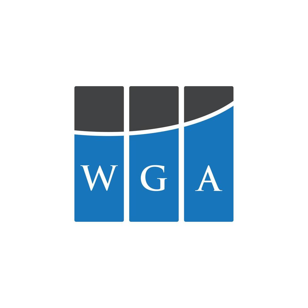 wga brief logo ontwerp op witte achtergrond. wga creatieve initialen brief logo concept. wga brief ontwerp. vector