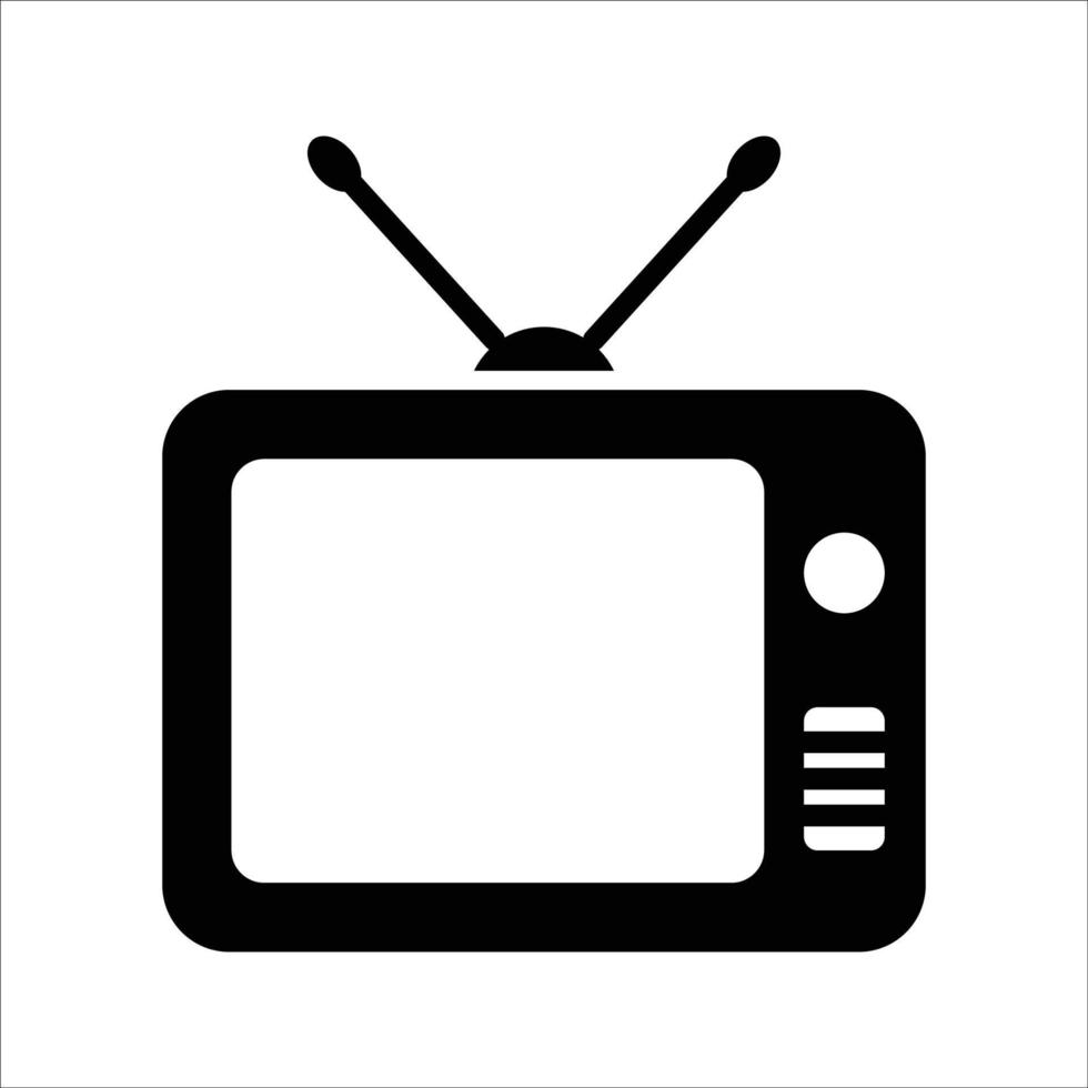 televisie pictogram vector ontwerpsjabloon eenvoudig en schoon