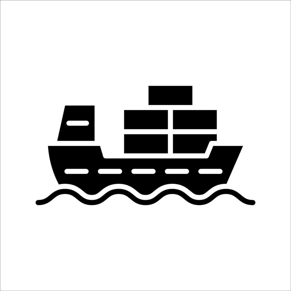 schip pictogram vector ontwerpsjabloon
