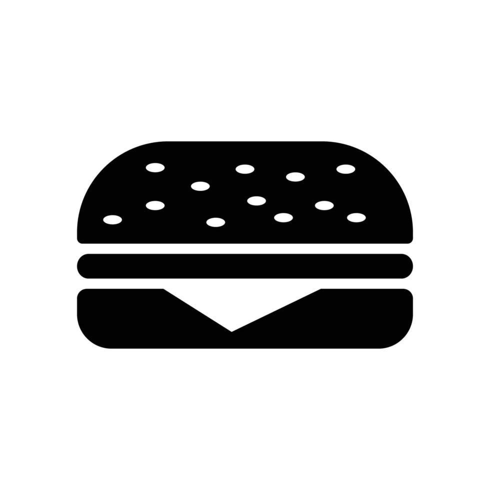 hamburger - voedsel pictogram vector ontwerpsjabloon eenvoudig en schoon