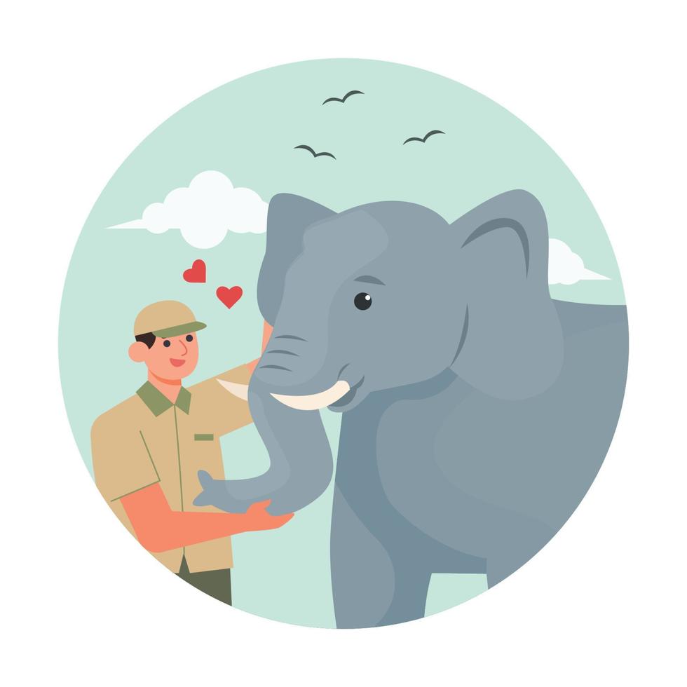 mahout houdt van olifanten vector