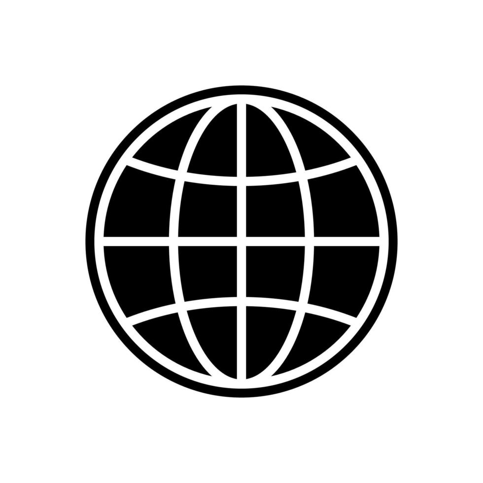 wereldbol pictogram vector ontwerpsjabloon eenvoudig en schoon